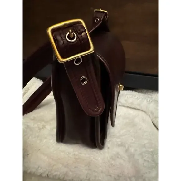 Coach Vintage Rambler Classic equestrian saddle bag Leather Mahogany - Picture 6 of 13